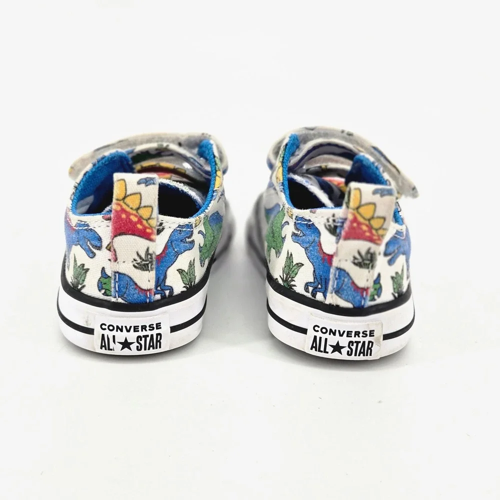 Converse Chuck Taylor All Star 2V Dino's Beach Party Kids Shoes Size 5 Infant